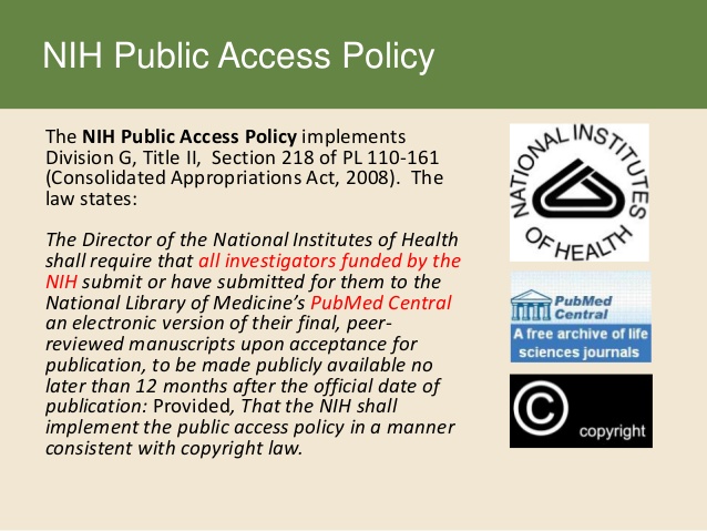 Required Acknowledgement of ConduITS CTSA Support and the NIH Public Access Policy